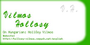 vilmos hollosy business card